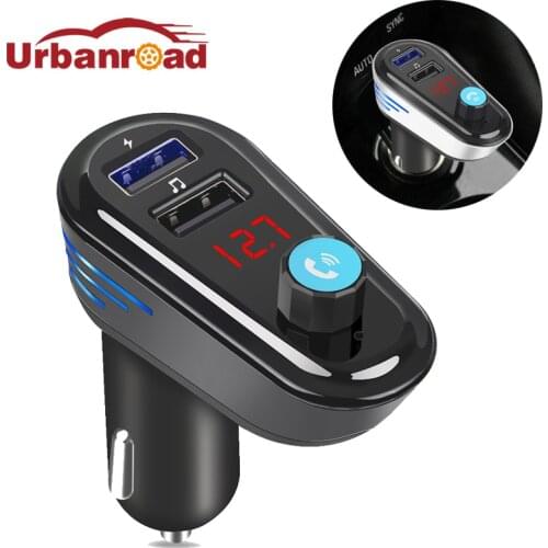Urbanroad Smart USB Charger Mp3 Bluetooth FM Transmitter Modulator Audio Player Handsfree Car Kit Auto FM Modulator Hand free