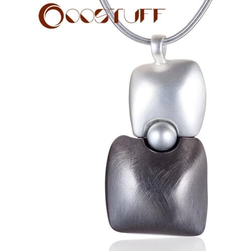 Jewelry For Women Statement Necklaces Fashion Square Long Rope Chain Suspension Pendants Unusual Decoration Vintage Accessories