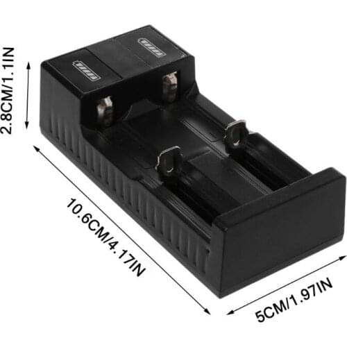 Battery Charger USB Charging 5V 1A Rechargeable 18650 26650 14500 10440 Li-on Batteries 2 Slots Portable Wholesale