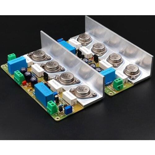 1pair HOOD-JLH2003 Gold-sealed Tube Dual-channel Power Amplifier Finished Board 18VDC w/Angle Aluminum