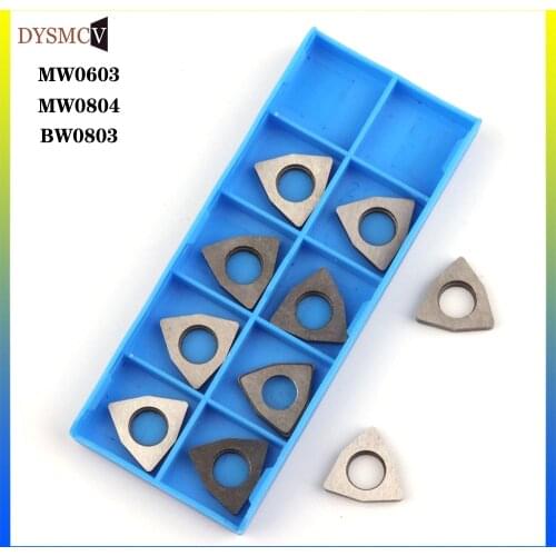 10 pcs MW0603 MW0804 BW0803 adapter carbide inserts, gaskets, lathe parts, carbide gaskets for turning tools, advanced