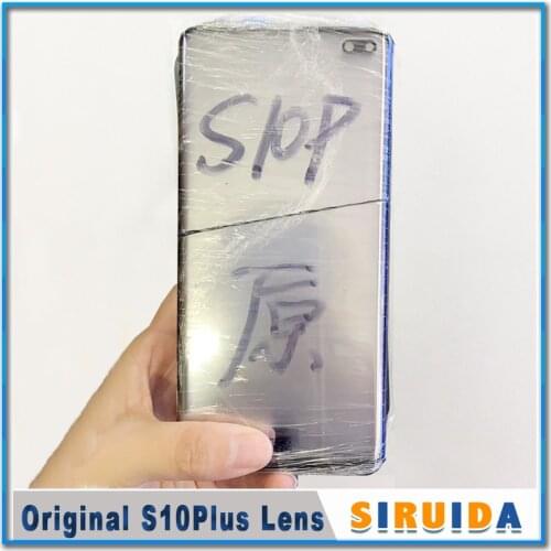 10pcs Original With QR LCD Front Outer Lens For Samsung Galaxy S10 S10Plus G973 G975 G970 Touch Screen Glass Replacement