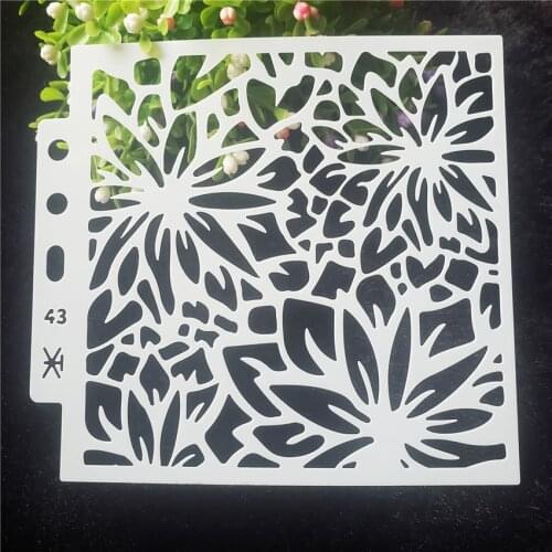 13*14cm blossom Cover templat scrapbook stencil spray plastic mold shield DIY cake hollow Embellishment printing lace ruler