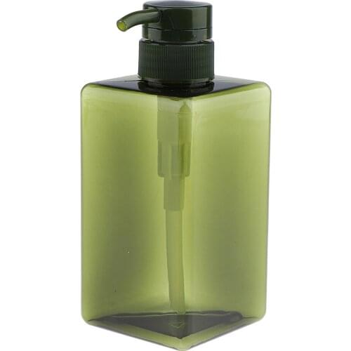 15 ounces Refillable Body Wash Container Empty Square 450ml Durable Plastic