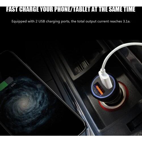 2 Dual Port Quick Charge QC 3.0 USB Fast Car Cigarette 33W For iPhone Samsung Car Accesories