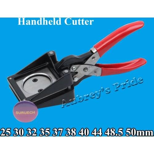 25 30 32 35 37 37 38 40 44 48.5 50MM Hand Held Manual Round Actual Cutting Size Paper Graphic Punch Die Cutter