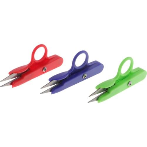 3Pcs/set Professional Sewing Snips with Finger Ring Plastic Handle Thread Cutter Nipper for Embroidery Tailor Dressmaker Scissor