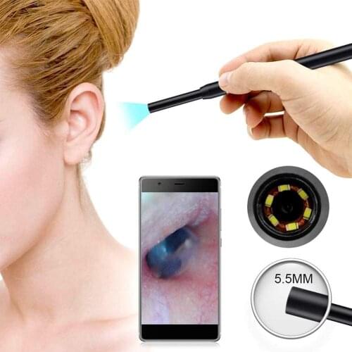 3 in 1 Otoscope 5.5mm Ear Clener Endoscope USB Earpick Cleaning Endoscopic Camera Type c Earwax Removal Tool for Android Phone