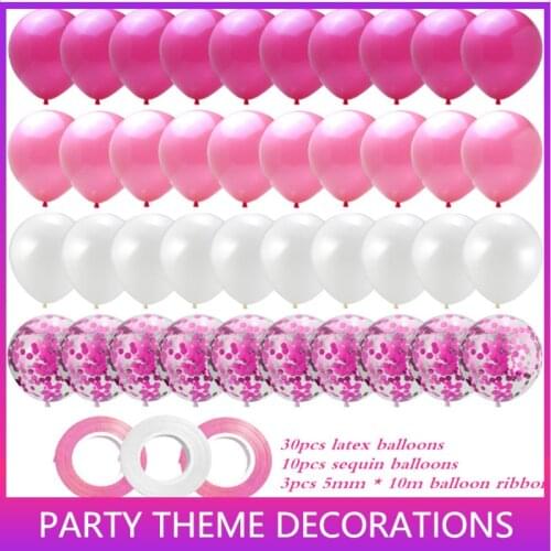 43PCS Rose Gold Balloon Confetti Set Helium Balloon Baby Shower Birthday Party Decoration Balloon Wedding Anniversary