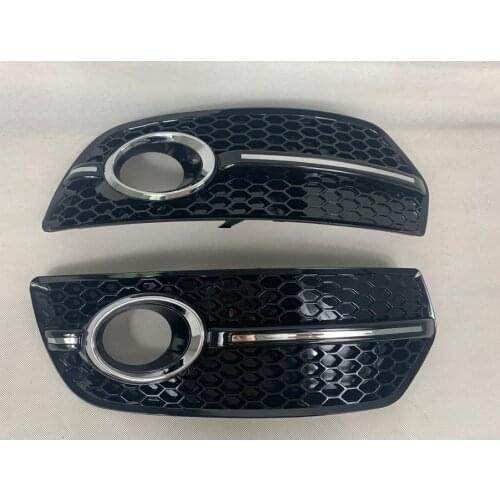 ABS Fog lamp grille For Audi Q5 S-Line SQ5 Sport 2009-2012 4 Door Front Bumper Grill ABS fog light box
