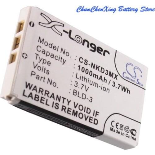 Cameron Sino 1000mAh Battery BLD-3 for Nokia 2100,3200,3205,3205i,3300,6200,6220,6225,6560,6585,6610,6610i,7210,7250,7250i