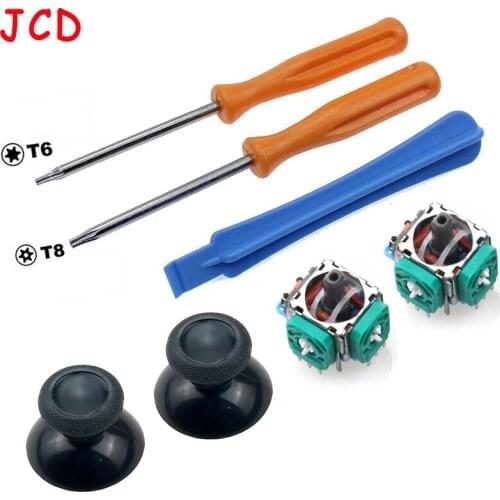 3D Analog Joystick Thumbsticks Grip Cap Replacement Parts+Opening Repair Tools T8 T6 Screwdriver for XBOX ONE Gamepad Controller