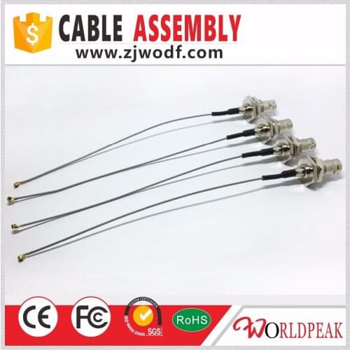 Free shipping 10 pcs BNC female jack to IPEX 1.13 cable assembly jumper cable length 15cm