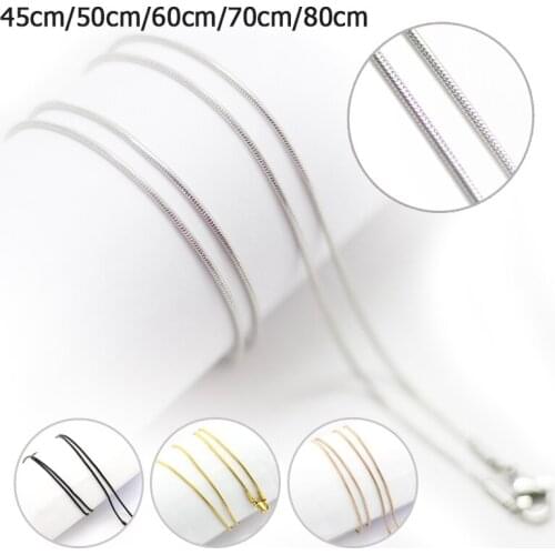 10pcs 1.2mm Width Snake 316 Stainless Steel Chain Necklace For Pendant Jewelry Diffuser Locket Chains For Women Men Jewelry