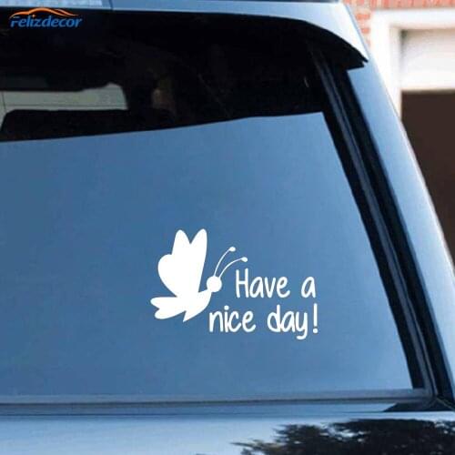 Black/Silver Interesting I Wish You A Happy Butterfly Car Sticker Vinyl Car Window Decor Product Decals C680