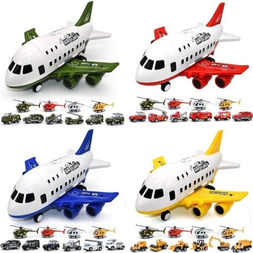 Children Plane Model Toy Set Simulation Large Storage Transport Aircraft Q6PD
