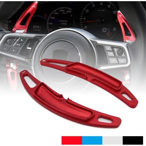 Car Aluminum Steering Wheel Shift Paddle Extension For Porsche Panamera Macan Cayenne 718 911 Boxster Auto accessories