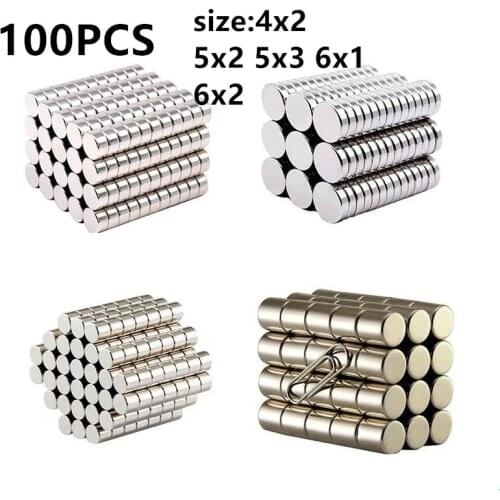 Hot Sale 20 50 100PCS 4X2 5x2 6x1 6x2mm Magnet Small Round Magnet Strong Magnet Rare Earth Neodymium Magnet