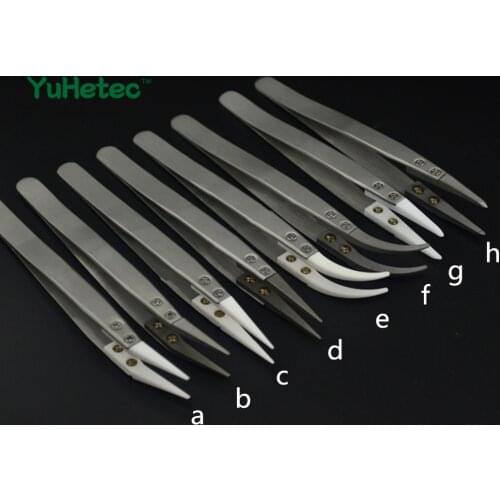 Head changeable ceramic tweezers, high temperature acid alkali corrosion, resistance wire DIY tool