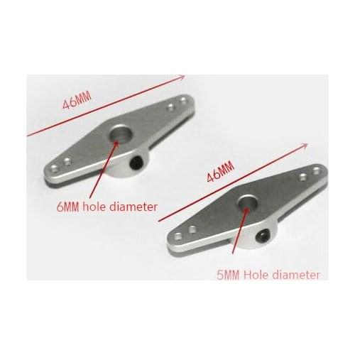 Metal steering-wheel shaft arm for RC Boat model FSRV Durable boats hole diameter 5mm 6mm length 46mm Steering wheel