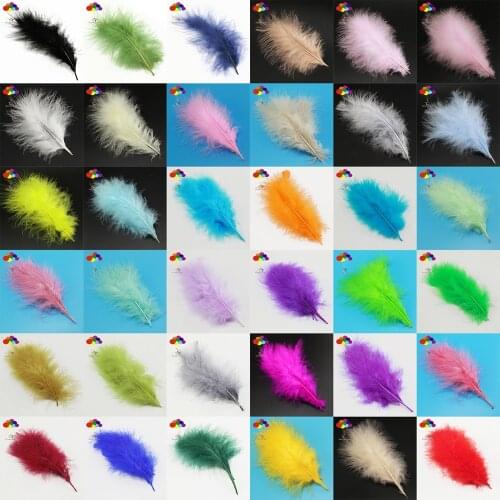 10-15CM (4-6 inches) natural 20-50PCS turkey wool full cashmere dyeing process decoration DIY jewelry dream catcher feather
