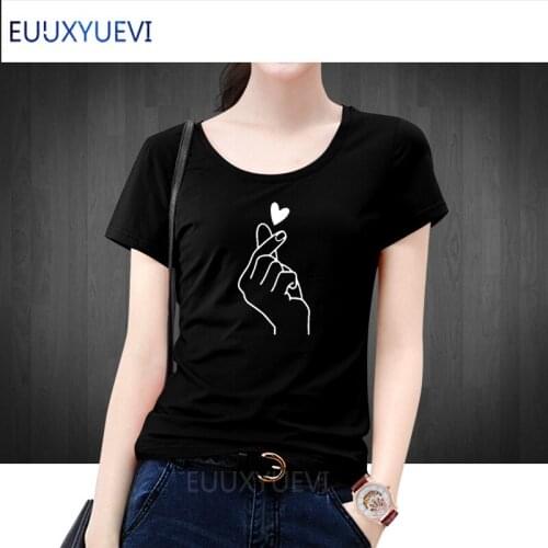 New Arrival Women T Shirt Graphic Love Hand Funny Womens Summer Tops Tee Shirt Femme Hipster Clothes Tshirt Brand wholesale