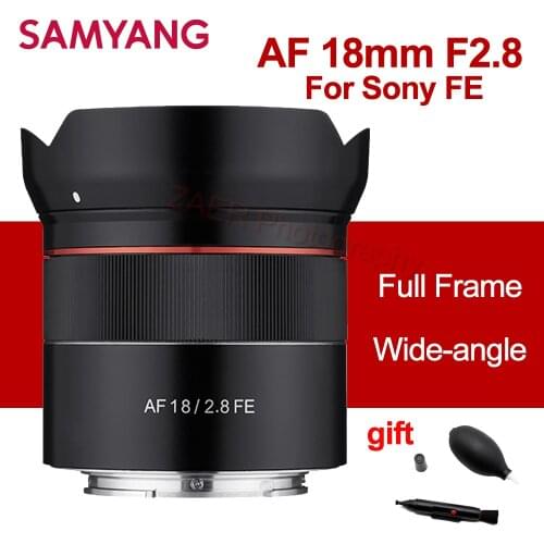 Original Samyang 18mm F2.8 FE Lens Auto Focus Full Frame Wide Angle Camera Lens For Sony FE Mirrorless Camera For A7R4 A7M3 A7S3
