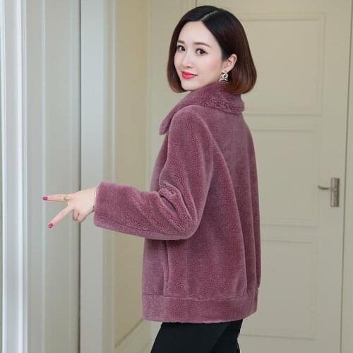 2020 Bestselling New Imitation Lamb Wool Autumn Winter Coat Women Clothing Fashion Elegant Loose Imitation Fur Coat Women Jacket