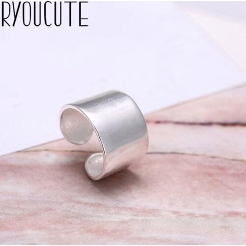 Romantic Style Silver Color Large Finger Rings for Women Fashion Adjustable Antique Rings joyas de plata Ladies Gifts