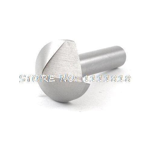 Silver Tone Single Angle 32mm Dia x 90 Degree Woodwork HSS Chamfering Cutter