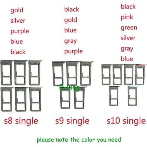 For Samsung Galaxy S8 S9 S10 S10e S20 Sim Card Slot Tray Holder Sim Card Reader Socket