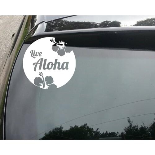 Live Aloha SURF Funny Car Window JDM Sticker EURO Vinyl Decal Sticker 15cm