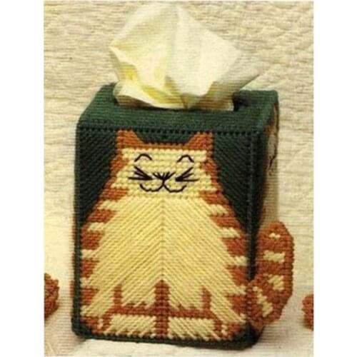 Three-dimensional embroidered tissue box cat new three-dimensional cross-stitch kit