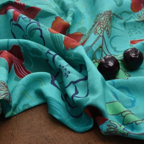 High quality ramie cotton fabric Thin style in summer tissu High-end clothes dress and cheongsam tissus