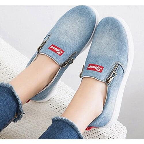 2020 Spring Autumn Flats Shoes Platform Classic Fashion Flats Women Denim Flats Casual Shoes Sneakers Zapatos De Mujer