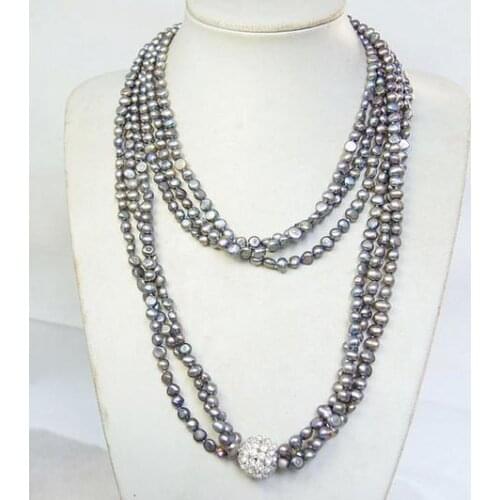 Unique Pearls jewellery Store 100cm Baroque Real Freshwater Pearl Necklace Charming Women Gift Fine Jewelry