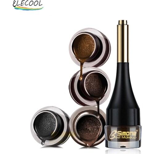 ELECOOL 4 Color Liquid Eyebrow Cream Enhancers Peel Off Eyebrow Tattoo Gel Coffee Brow Gel Tint Waterproof Tattoo Dye Makeup Set