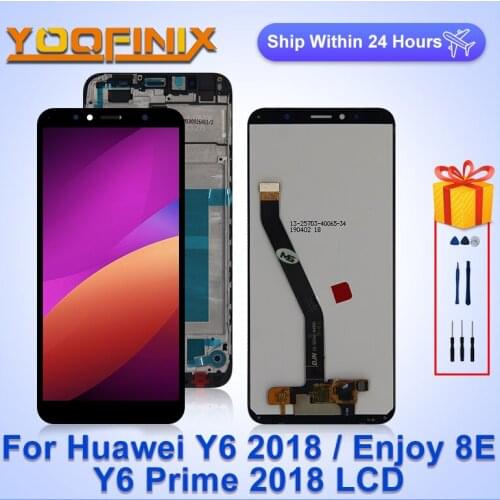 5.7"For Huawei Y6 2018 LCD Enjoy 8E Display Touch Screen Replacement Parts For Huawei Y6 Prime 2018 Display ATU-LX1 ATU-L21 LCD