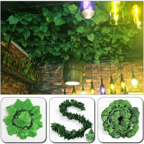 1PC Ivy Leaves Home Garden Wall Decor Outdoor Artificial Vines Fake Hanging Vine Plants Leaves Garland Artificial Plants