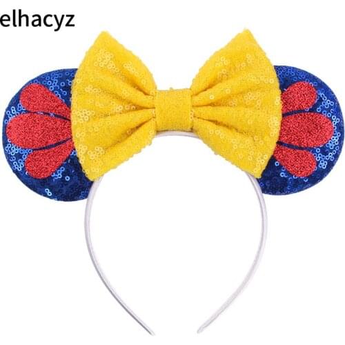 1PC New Glitter Star Snowflake Mouse Ears Hairband Festival Headband Girls Princess Headwear Party Decoration Hair Accessories