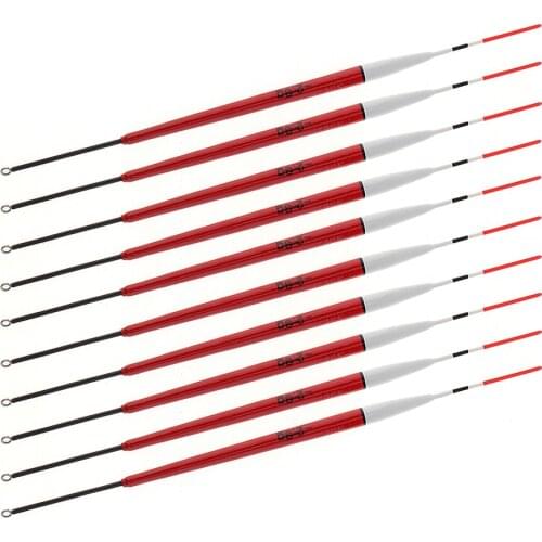 10pcs 2g High Quality Lightweight Red Fishing Floats Lightweight Balsa Wood Set Professional Fishing Tackle Accessory