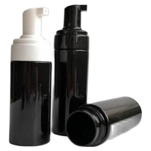 120ML black plastic PET bottle with foam pump for facial foam/mousse/cleanser/mild washer cream skin care cosmetic packing