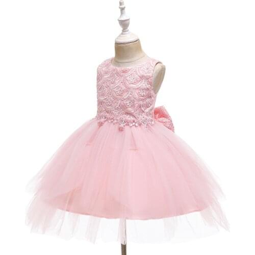 2 3 4 5 6 7 8 9 10 11 12 Year 2021 Fashion Flower Princess Girl Dress For Kids Wedding CHildrenS Party Summer Beach Ball Dress