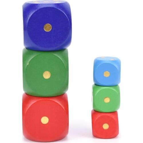 30/50MM 1 PCS Drinking Dice Wooden Round Corner Dice Portable Table Playing Games for Party Small Gifts