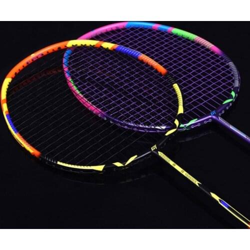 4U 24lbs Carbon Fiber Badminton Racquet Offensive Defensive Weight Head Professional Badminton Racket Lightweight
