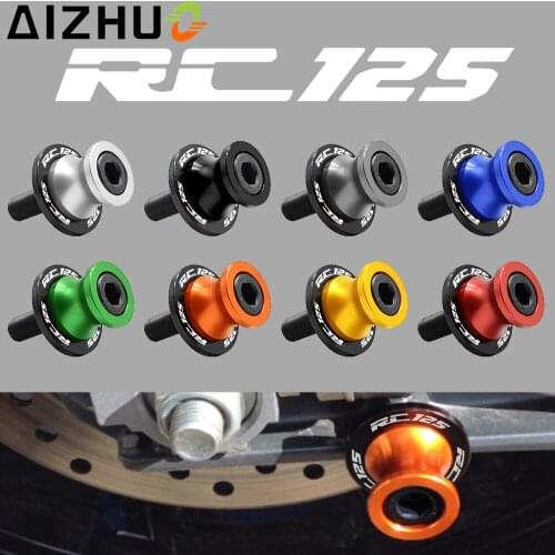 For RC 125 Motorcycle Accessories 10 Mm Swingarm Slider Spools CNC Aluminum Alloy Stand Screw For RC125 One Pair