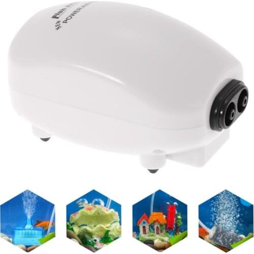 Ultra Silent Aquarium Air Pump Mini Compressor Efficient Oxygen Airpump Single Double Outlet 220-240V EU Plug Fish Accessories