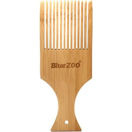 Anti-static Bamboo Hair Pick Comb Scalp Massage Wide Tooth Detangling Combs Afro
