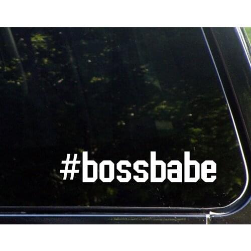 #bossbabe - 8-3/4" X 2"- Vinyl Die Cut Decal/ Bumper Sticker for Windows