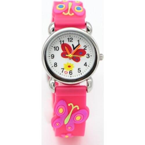 New 3D Cartoon butterfly Design Analog Children Kids Watch Girls Boys Students fashion gift Quartz watches Wristwatches Relogio
